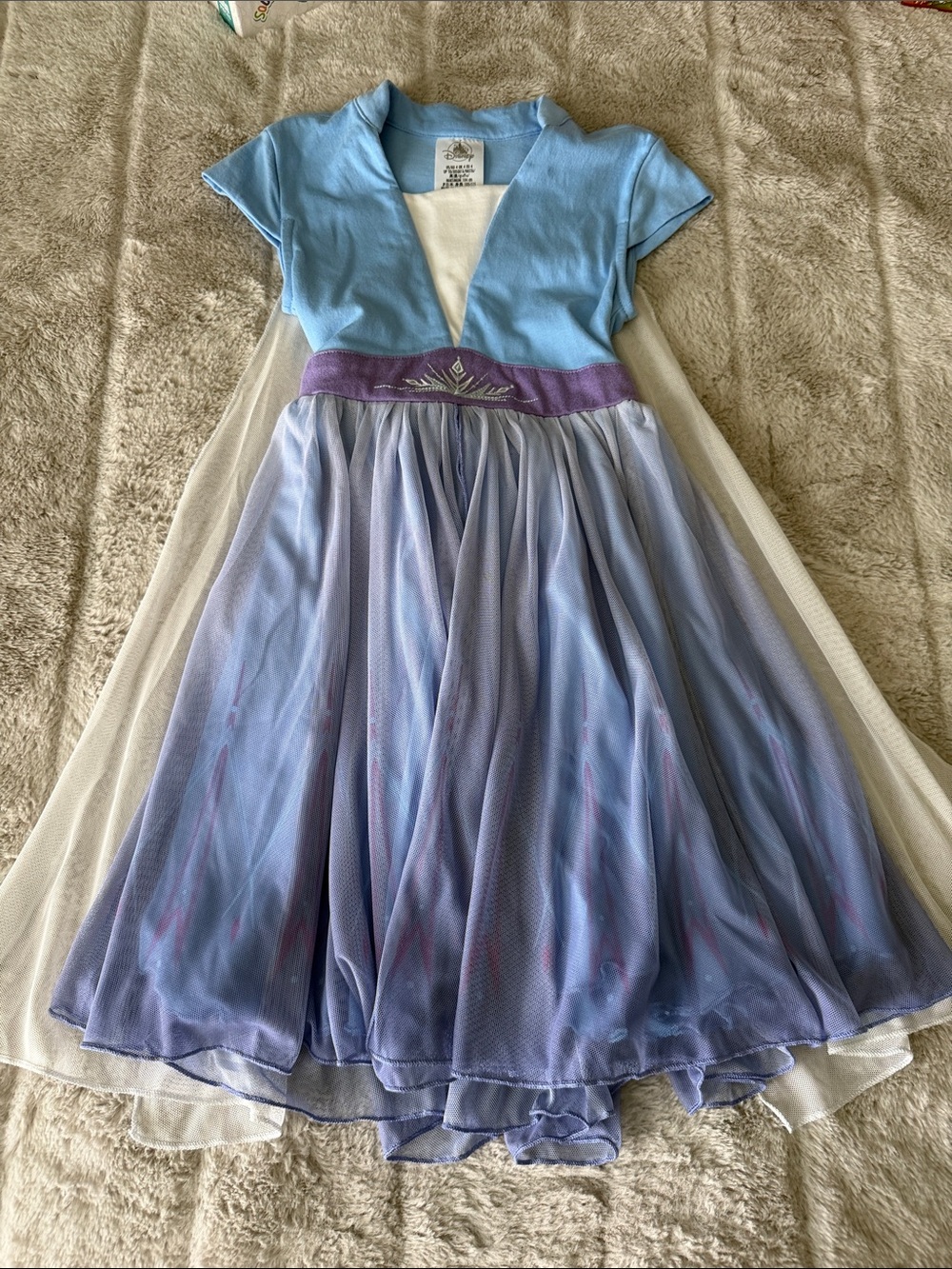 Disney Frozen Elsa-Inspired Light Blue & Purple Girls Costume Dress Size 4